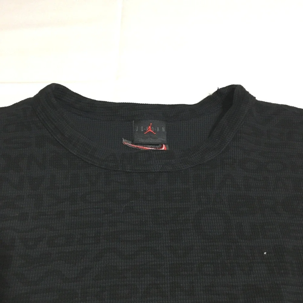 Jordan x Awake NY Thermal Long Sleeve Top Mens 2XL Black All Over Print